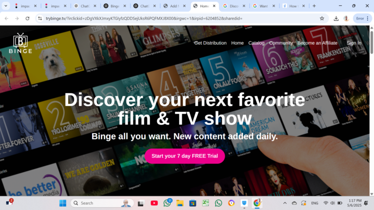 Discover BINGE Movies & TV